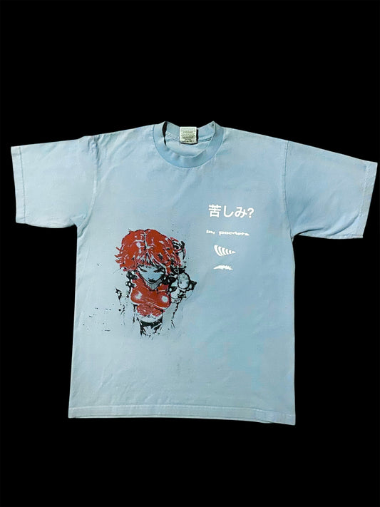 “深紅” baby blue tee